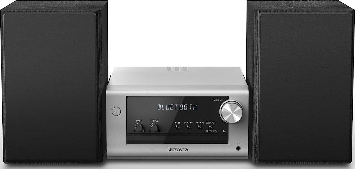 Panasonic SC-PM704EG-S Micro HiFi System mit 80W, CD, Bluetooth, DAB+, silber