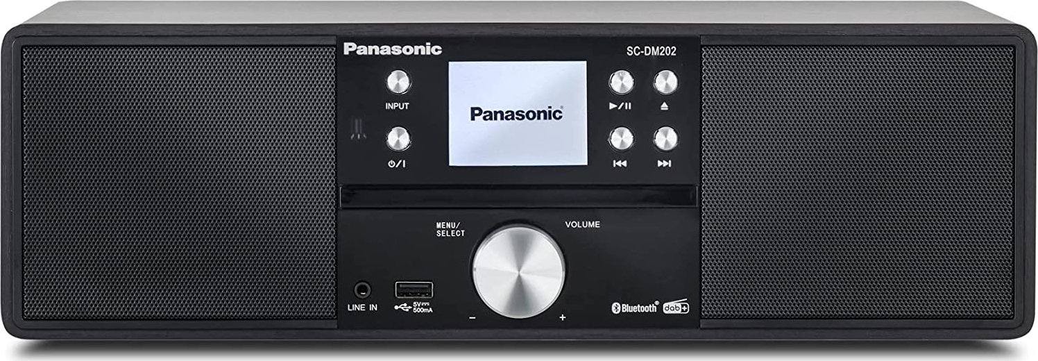 Panasonic SC-DM202EG-K All-in-One Stereo System mit CD, DAB+, Bluetooth, schwarz