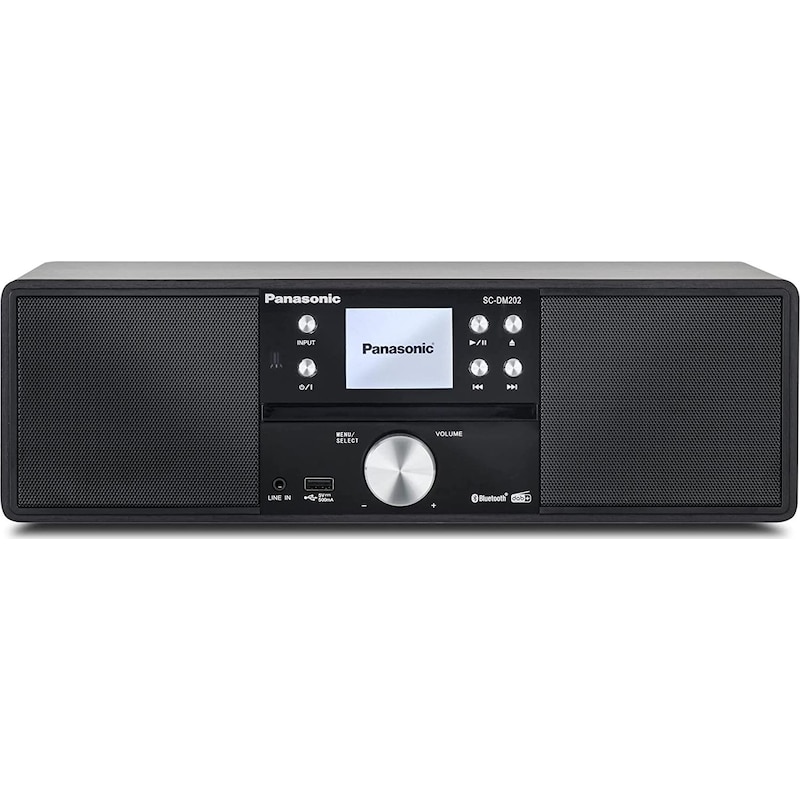 In Too günstig Kaufen-Panasonic SC-DM202EG-K All-in-One Stereo System mit CD, DAB+, Bluetooth, schwarz. Panasonic SC-DM202EG-K All-in-One Stereo System mit CD, DAB+, Bluetooth, schwarz <![CDATA[• Kompakter Alleskönner, All-In-One-Gerät • DAB+ und FM-Radio • Bluetooth • Kraftvo