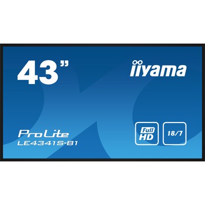 41 43 günstig Kaufen-iiyama ProLite LE4341S-B1 108cm (42,5") FHD Digital Signage Monitor VGA/HDMI/USB. iiyama ProLite LE4341S-B1 108cm (42,5") FHD Digital Signage Monitor VGA/HDMI/USB <![CDATA[• Energieeffizienzklasse: G • Größe: 108 cm(43 Zoll) 16:9, Auflösung