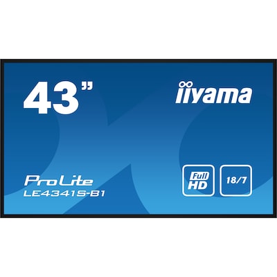 10 S  günstig Kaufen-iiyama ProLite LE4341S-B1 108cm (42,5") FHD Digital Signage Monitor VGA/HDMI/USB. iiyama ProLite LE4341S-B1 108cm (42,5") FHD Digital Signage Monitor VGA/HDMI/USB <![CDATA[• Energieeffizienzklasse: G • Größe: 108 cm(43 Zoll) 16:9, Auflösung
