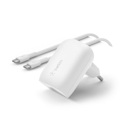 IN Power günstig Kaufen-Belkin 30W USB-C Ladegerät, Power Deliver, PPS, inkl. 1m USB-C Kabel, weiß. Belkin 30W USB-C Ladegerät, Power Deliver, PPS, inkl. 1m USB-C Kabel, weiß <![CDATA[• Kompaktes Modell mit 30 Watt Leistung • 1x USB-C • 1m USB-C/USB-C K