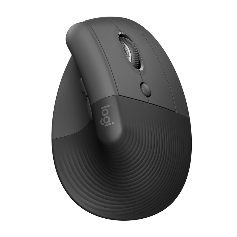 Logitech Lift Vertical Graphite - Ergonomische Kabellose Maus (Rechtshänder)