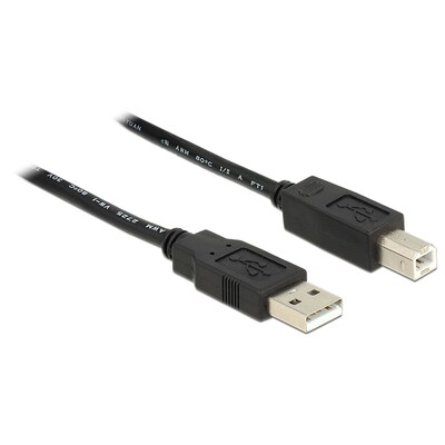 DeLOCK USB 2.0 Kabel USB-A zu USB-B 20m 83557 schwarz