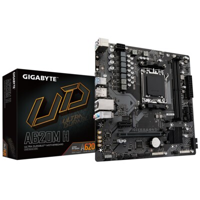 Ryzen 7 günstig Kaufen-GIGABYTE A620M H mATX Mainboard Sockel AM5 HDMI/DP/M.2. GIGABYTE A620M H mATX Mainboard Sockel AM5 HDMI/DP/M.2 <![CDATA[• mATX Mainboard mit Sockel AMD AM5 für AMD RYZEN 7000 Serie-CPU • AMD A620-Chipsatz, Radeon Vega Grafik (Ryzen CPU) Grafik • 96