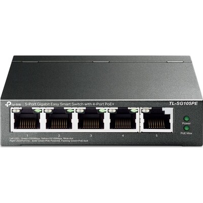 Metall im günstig Kaufen-TP-LINK TL-SG105PE 5x Port Desktop Gigabit Switch managed Metall. TP-LINK TL-SG105PE 5x Port Desktop Gigabit Switch managed Metall <![CDATA[• 5 Gigabit-RJ45-Ports mit Autoabstimmung und Auto-MDI/MDIX • Flusskontrolle nach IEEE802.3x für zuverlässige