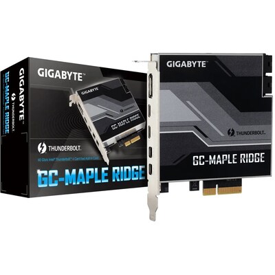 mini 4 günstig Kaufen-Gigabyte GC-MAPLE RIDGE Thunderbolt 3 Adapter, PCIe 3.0 x4. Gigabyte GC-MAPLE RIDGE Thunderbolt 3 Adapter, PCIe 3.0 x4 <![CDATA[• 2x Thunderbolt 4, 1x DisplayPort 1.4, 2x Mini DisplayPort-In 1.4 • Datenübertragungsrate 40 Gbps • DisplayPort 1.4-fä