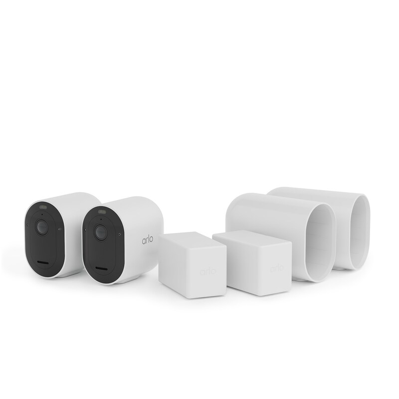 Arlo Pro 5 Überwachungskamera außen - 2er Set weiß + Akku- und Kameragehäuse