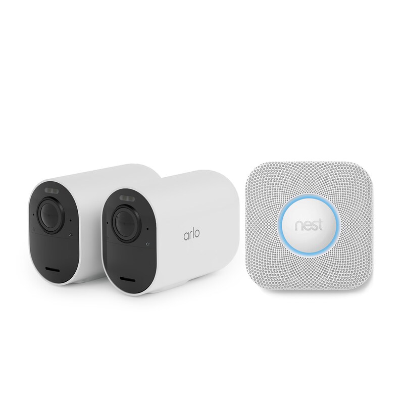 Arlo Ultra 2 XL Überwachungskamera - 2er Set + Nest Protect Rauchmelder 2.Gen