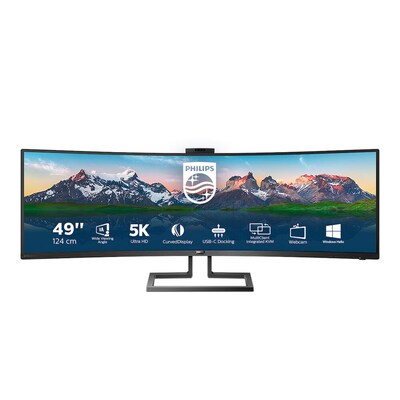 Philips P-Line 499P9H 124cm (49") DQHD Monitor Curved 32:9 HDMI/DP/USB PD65W Webcam