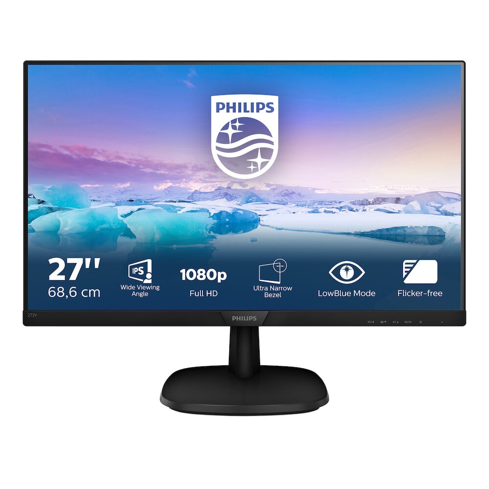 Philips V-Line 273V7QJAB 68,5cm (27") FHD IPS Monitor 16:9 HDMI/DP/VGA 5ms