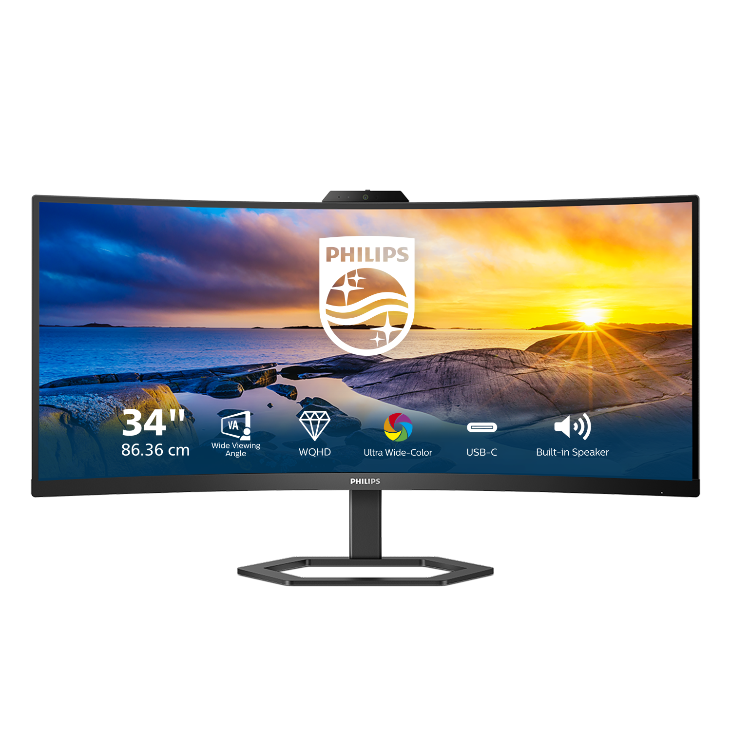 Philips 34E1C5600HE 86,4cm (34&quot;)WQHD VA Curved Monitor 21:9 HDMI/DP/USB-C PD65W