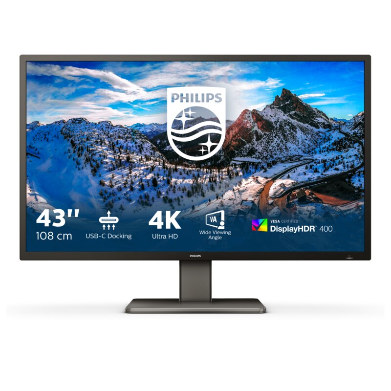 Philips P-Line 439P1 108cm (42,5") 4K VA Monitor 16:9 HDMI/DP/USB-C PD100W 60Hz