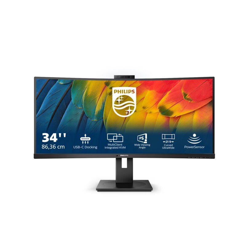 Philips 34B1U5600CH 86,4cm (34") WQHD VA Curved Monitor 21:9 HDMI/DP/USB-C 120Hz