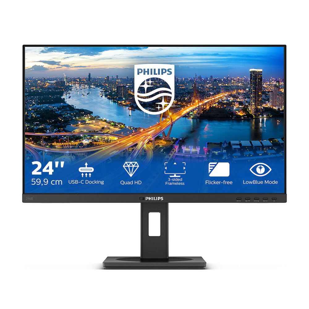 Philips B-Line 246B1 60,5cm (23,8&quot;)QHD IPS Monitor 16:9 HDMI/DP/USB-C PD90W 75Hz