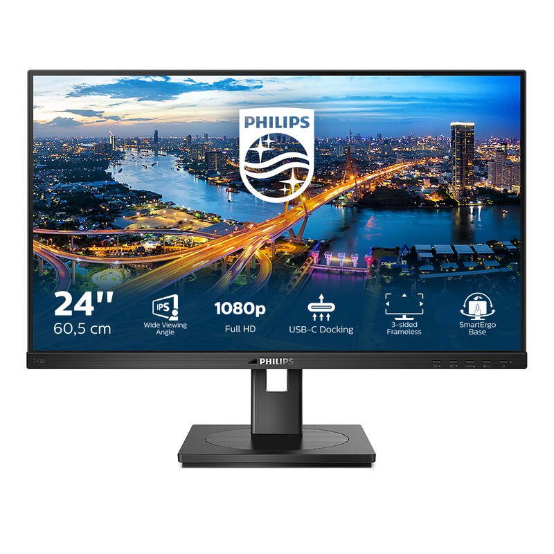 Philips B-Line 243B1 60,5cm(23,8") FHD IPS Monitor 16:9 HDMI/DP/USB-C PD65W 75Hz