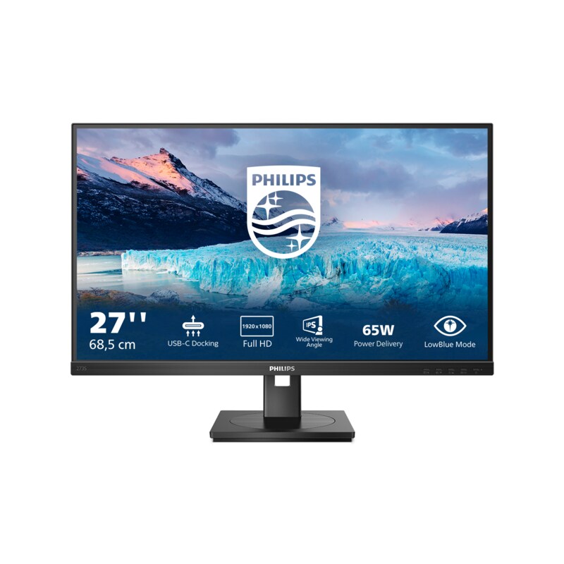 Philips S-Line 273S1 68,6cm (27") FHD IPS Monitor 16:9 HDMI/DP/USB-C PD65W 75Hz