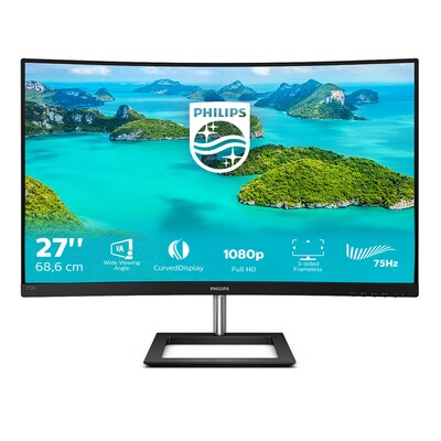 zoll auf günstig Kaufen-Philips E-Line 272E1CA 68,6cm (27") FHD Monitor Curved 16:9 HDMI/DP/VGA 75Hz LS. Philips E-Line 272E1CA 68,6cm (27") FHD Monitor Curved 16:9 HDMI/DP/VGA 75Hz LS <![CDATA[• Energieeffizienzklasse: F • Größe: 68,6 cm(27 Zoll) 16:9, Auflösung: