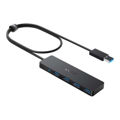 Anker USB günstig Kaufen-Anker 4-Port USB 3.0 Slim Hub extern schwarz. Anker 4-Port USB 3.0 Slim Hub extern schwarz <![CDATA[• 4-Port USB Hub • USB 3.0 • Slim]]>. 