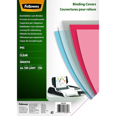 150 Blatt günstig Kaufen-Fellowes PVC Deckblatt für Bindungen A4 transparent 100 Stück. Fellowes PVC Deckblatt für Bindungen A4 transparent 100 Stück <![CDATA[• PVC Deckblatt • für Plastikbindung und Drahtbindung • Stärke 150 Mikron • A4 transparent 