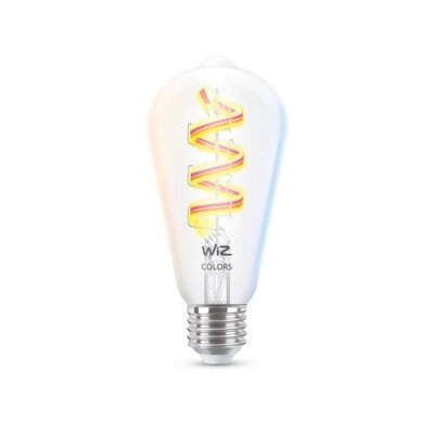 LED E27 günstig Kaufen-WiZ 40W E27 Edisonform Tunable White & Color Einzelpack. WiZ 40W E27 Edisonform Tunable White & Color Einzelpack <![CDATA[• Austauschtype: LED-Lampe / Sockel: E27 / Lichtfarbe: warmweiß • Leistung: 6,3 Watt als Ersatz für 40 Watt • Energie