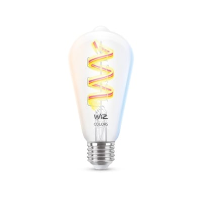 Led Sockel  günstig Kaufen-WiZ 40W E27 Edisonform Tunable White & Color Einzelpack. WiZ 40W E27 Edisonform Tunable White & Color Einzelpack <![CDATA[• Austauschtype: LED-Lampe / Sockel: E27 / Lichtfarbe: warmweiß • Leistung: 6,3 Watt als Ersatz für 40 Watt • Energie