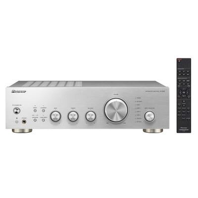 Pro ist günstig Kaufen-Pioneer A-40AE-S Stereo-Vollverstärker Direct Energy-Technologie Silber. Pioneer A-40AE-S Stereo-Vollverstärker Direct Energy-Technologie Silber <![CDATA[• Max. Ausgangsleistung pro Kanal 60 W • integrierter D/A-Wandler, Bass-/Höhenregler, 