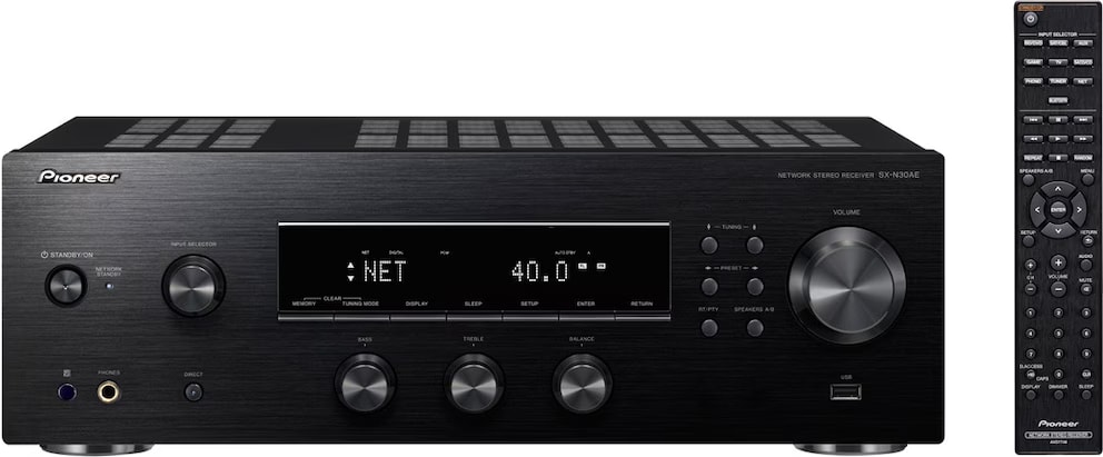 Pioneer SX-N30AE Stereo-Netzwerk-Receiver USB SPDIF Multiroom Chromecast schwarz