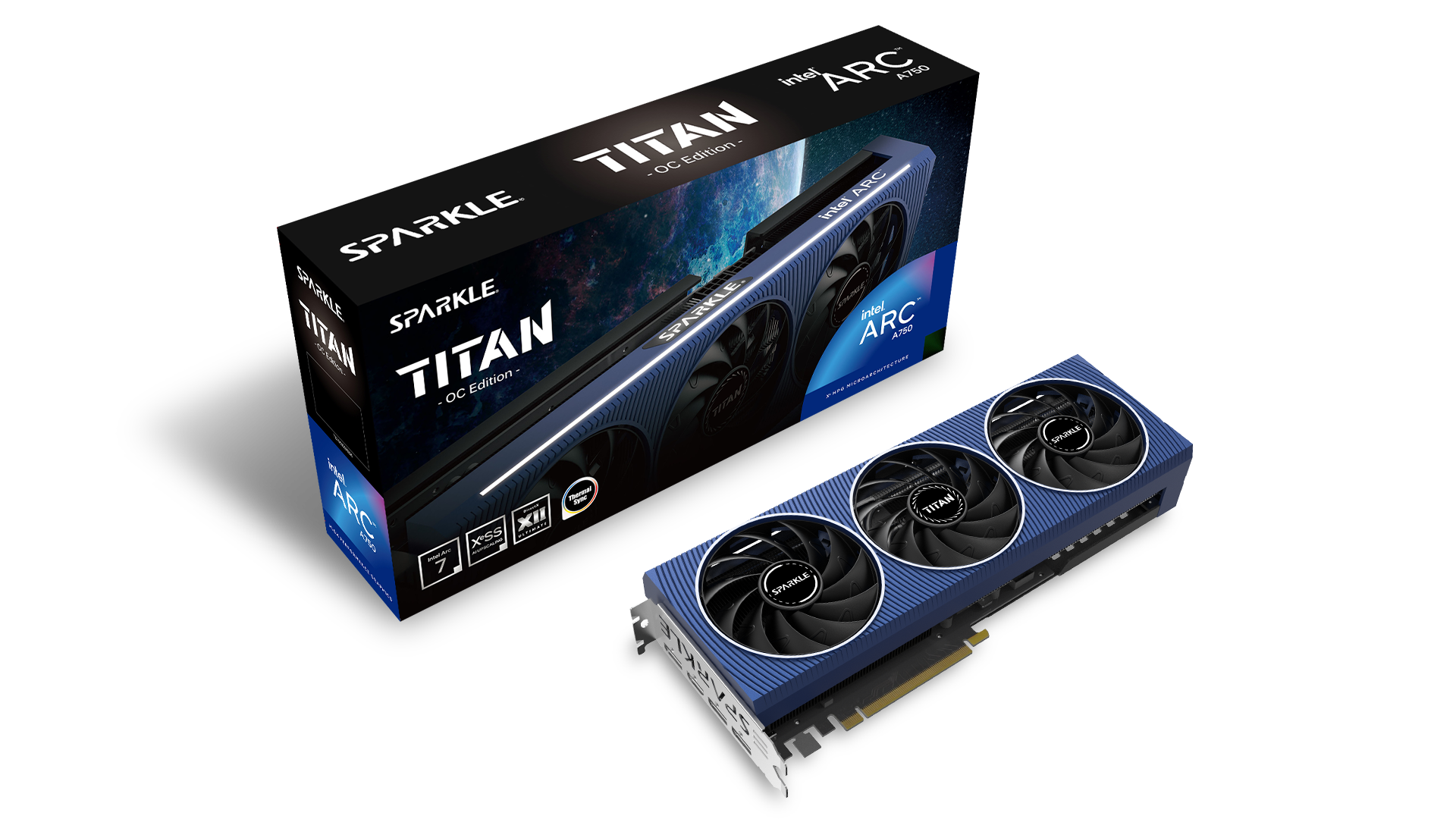 SPARKLE Intel Arc A750 Titan OC 6GB GDDR6 Grafikkarte 1x HDMI 3x DP