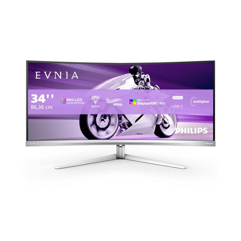 Philips Evnia 34M2C7600MV 86,3cm(34") UWQHD VA Monitor Curved 21:9 HDMI/DP 165Hz