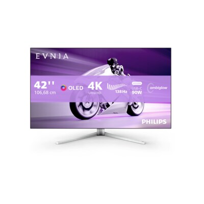 auf USB günstig Kaufen-Philips Evnia 42M2N8900 105,5cm (41,5") 4K OLED Monitor 16:9 HDMI/DP/USB-C 138Hz. Philips Evnia 42M2N8900 105,5cm (41,5") 4K OLED Monitor 16:9 HDMI/DP/USB-C 138Hz <![CDATA[• Energieeffizienzklasse: G • Größe: 105,4 cm (41,5 Zoll) 16:9, Aufl