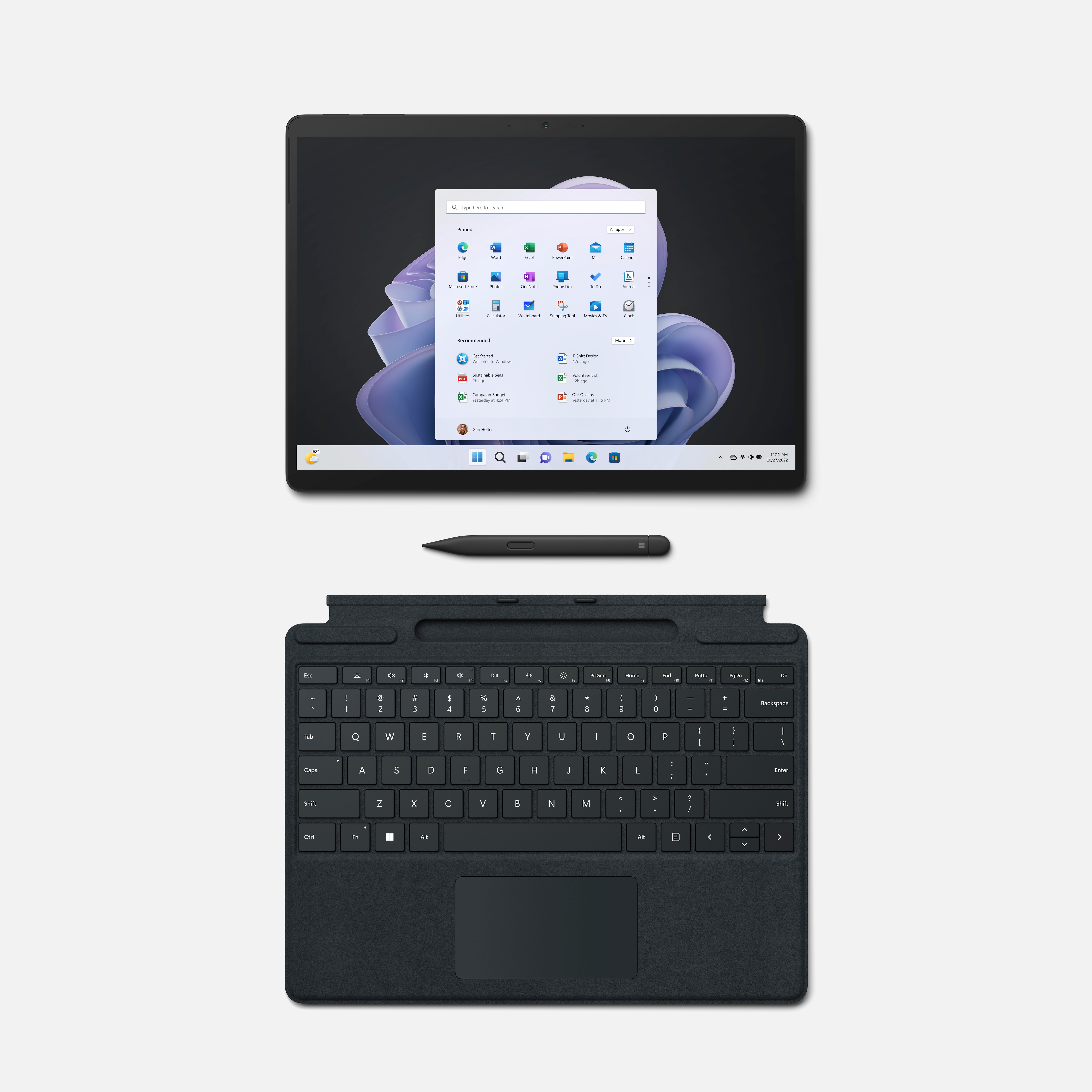 Surface Pro 9 Evo QEZ-00021 Graphit i5 8GB/256GB SSD 13&quot; 2in1 W11 KB Platin