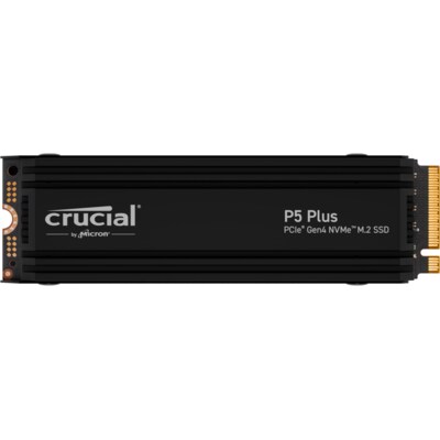 Crucial P5 Plus 2 TB NVMe SSD 3D NAND PCIe 4.0 M.2 2280 mit Kühlkörper