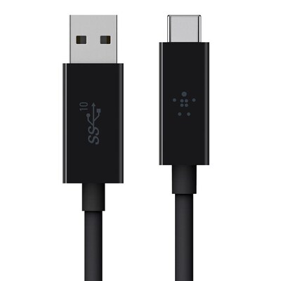 Kabel  günstig Kaufen-Belkin USB 3.1 USB-C auf USB-A Kabel Superspeed+, 1m Schwarz. Belkin USB 3.1 USB-C auf USB-A Kabel Superspeed+, 1m Schwarz <![CDATA[• USB-Kabel • Anschlüsse: USB Typ C und USB Typ A • Farbe: schwarz, Länge: 1,0m • Datenübertragungsraten bis zu 