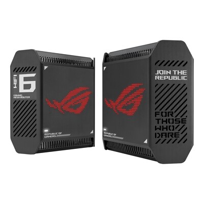 im 2er günstig Kaufen-ASUS ROG Rapture GT6 AX10000 AiMesh 2er Pack schwarz. ASUS ROG Rapture GT6 AX10000 AiMesh 2er Pack schwarz <![CDATA[• ultraschnelle Geschwindigkeiten von bis zu 10.000 Mbit/s • Antennen und die ASUS RangeBoost Plus decken bis zu 538 qm ab • 2,5-Gbit