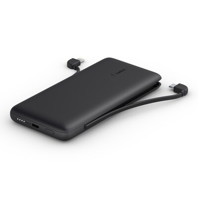 RG USB günstig Kaufen-Belkin BOOST CHARGE™ Powerbank,10.000 mAh 18W, mit Kabeln, schwarz. Belkin BOOST CHARGE™ Powerbank,10.000 mAh 18W, mit Kabeln, schwarz <![CDATA[• 2 Geräte gleichzeitig laden • 18-W-USB-C und Lightning Anschluss zum Schnellladen • 10.0