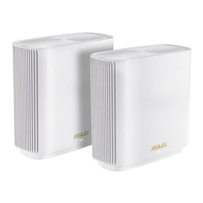 be in  günstig Kaufen-ASUS ZenWiFi XT9 AX7800 Mesh-System 2er Pack weiß. ASUS ZenWiFi XT9 AX7800 Mesh-System 2er Pack weiß <![CDATA[• ASUS ZenWiFi XT9 funktioniert mit Ok Google oder Alexa Skills • Flexible Backhaul-Auswahl • Ultraschnelle kabelgebundene Verbin