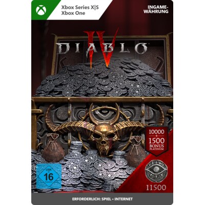 Digital,LCD günstig Kaufen-Diablo IV 11500 Platinum - XBox Series S|X Digital Code. Diablo IV 11500 Platinum - XBox Series S|X Digital Code <![CDATA[• Plattform: Xbox • Genre: Abenteuer • Altersfreigabe USK: ab 16 Jahren • Produktart: Digitaler Code per E-Mail • Release: 