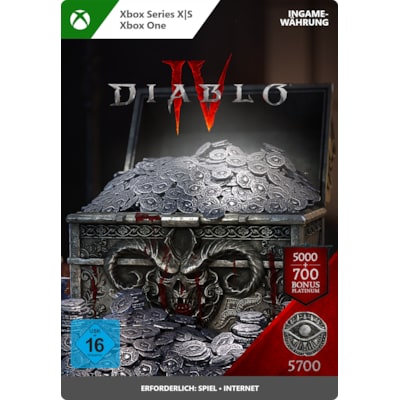 digitaler günstig Kaufen-Diablo IV 5700 Platinum - XBox Series S|X Digital Code. Diablo IV 5700 Platinum - XBox Series S|X Digital Code <![CDATA[• Plattform: Xbox • Genre: Abenteuer • Altersfreigabe USK: ab 16 Jahren • Produktart: Digitaler Code per E-Mail • Release: 06