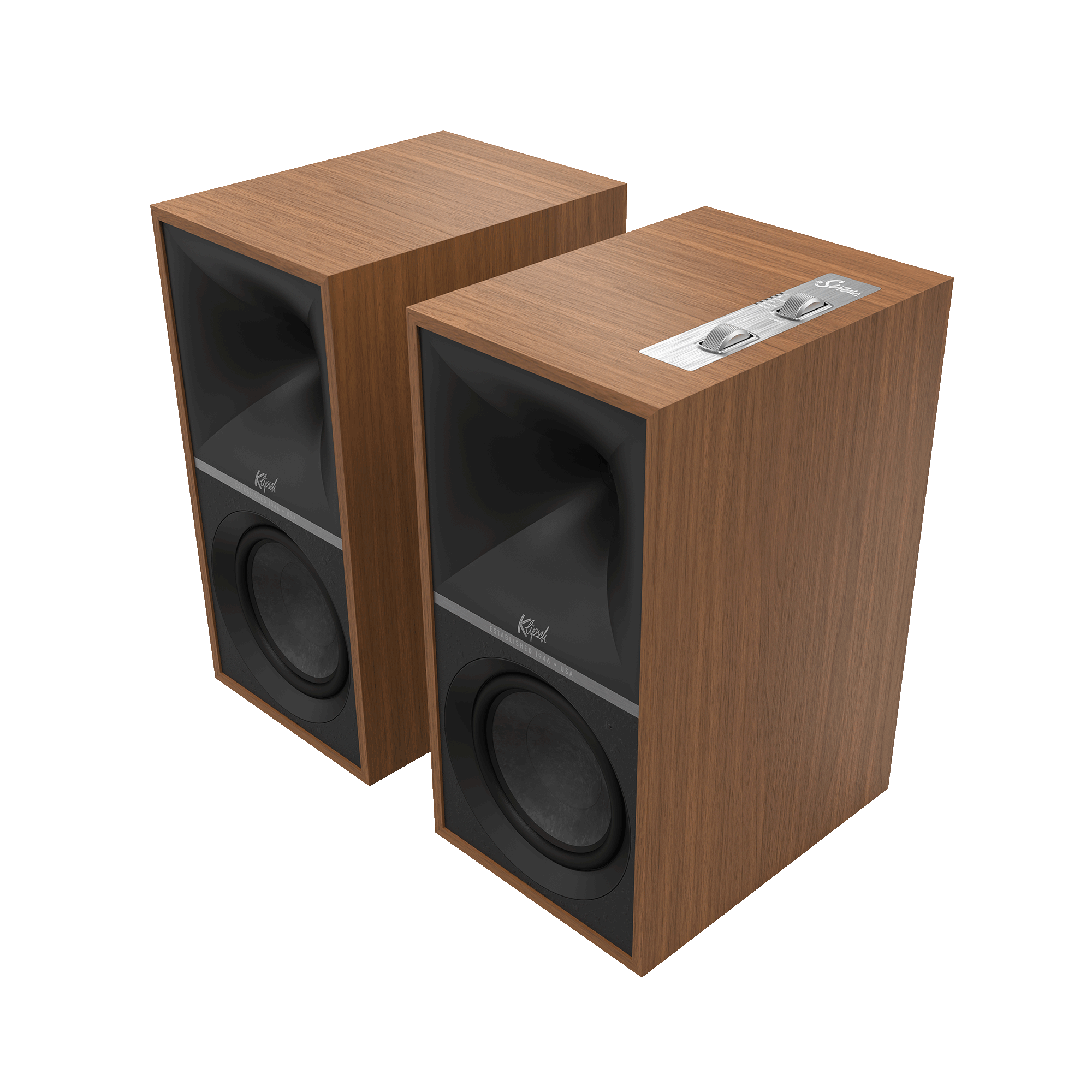 Klipsch The Sevens Aktivlautsprecher, walnuss