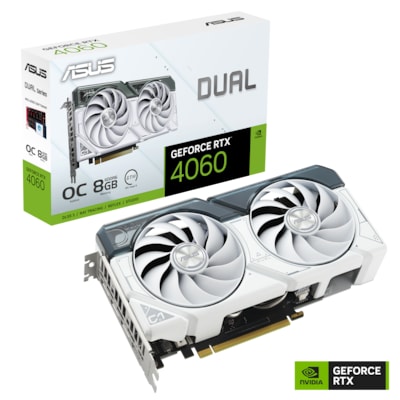 et 3  günstig Kaufen-ASUS DUAL GeForce RTX 4060 OC White Gaming Grafikkarte 8GB GDDR6, 1xHDMI, 3xDP. ASUS DUAL GeForce RTX 4060 OC White Gaming Grafikkarte 8GB GDDR6, 1xHDMI, 3xDP <![CDATA[• GeForce RTX 4060 Ada Lovelace mit DLSS 3, Werksseitg übertaktet • 8 GB GDDR6-RAM