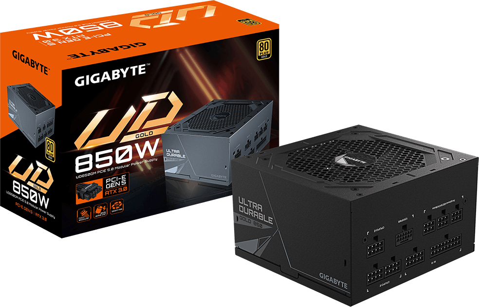 GIGABYTE UD850GM PG5 850W ATX PCIe5.0 Netzteil, 80+ Gold, voll modular