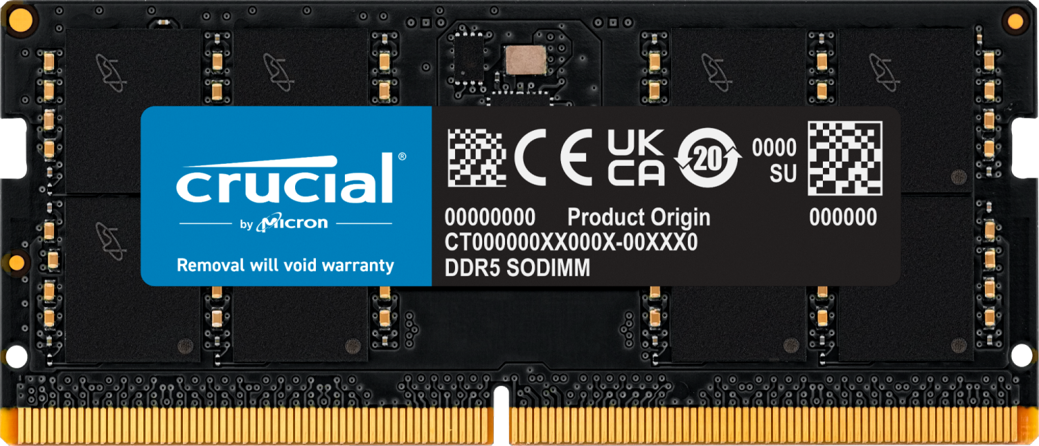 32GB (1x32GB) Crucial DDR5-5600 CL 46 SO-DIMM RAM Notebook Speicher