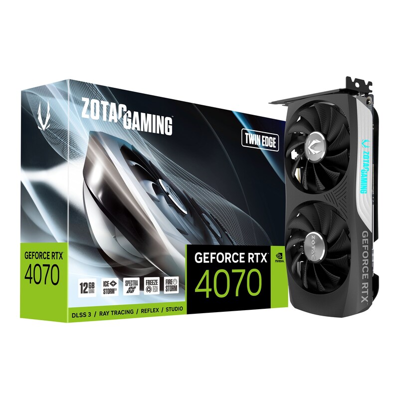 ZOTAC GAMING GeForce RTX 4070 Twin Edge 12GB GDDR6X Grafikkarte 3xDP/HDMI