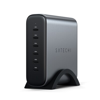 Satechi 200W USB-C 6-Port PD GaN Charger space gray
