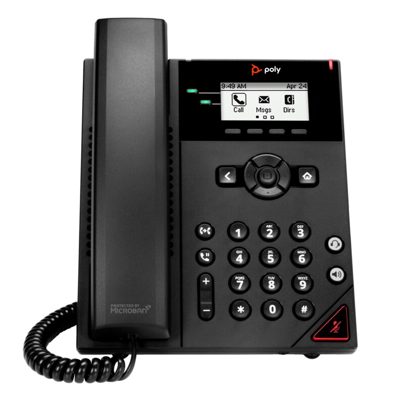 Poly VVX 150 SIP IP-Festnetztelefon mit 2 Leitungen (ohne Netzteil)
