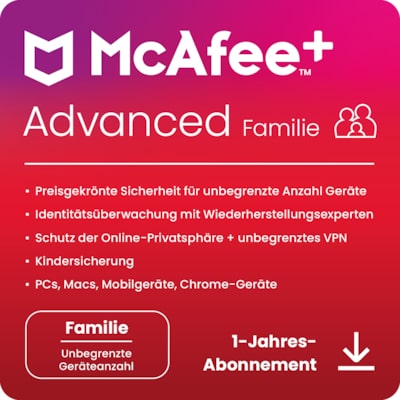 McAfee Plus Advanced - Family | Download & Produktschlüssel