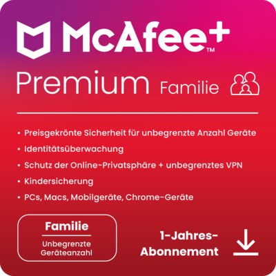 McAfee Plus Premium - Family | Download & Produktschlüssel