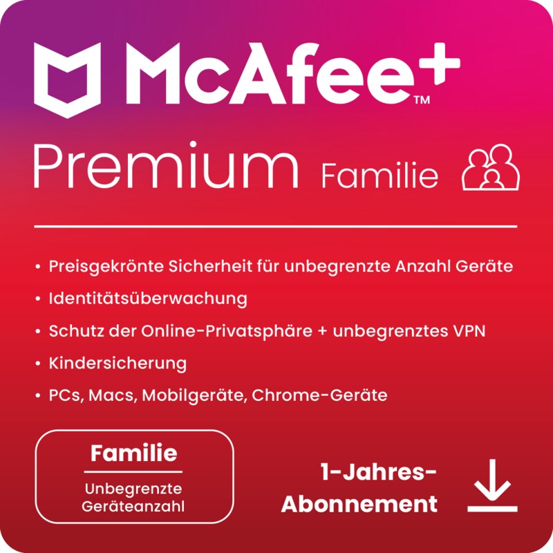 McAfee Plus Premium - Family | Download & Produktschlüssel