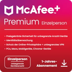 McAfee Plus Premium - Individual | Download &amp;amp; Produktschl&uuml;ssel